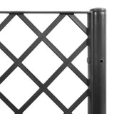 Garden Planter with Trellis Black 40x40x142 cm PP 367918