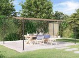 Canopy Taupe 4x3 m 180 g/m Fabric and Steel 362396