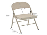 4pcs Elegant Foldable Iron & PVC Chairs for Convention & Exhibition Light Brown 07394569