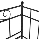 Pull-out Sofa Bed Frame without Mattress Black Metal 90x200 cm 324782