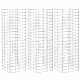 Gabion Raised Beds 3 pcs 30x30x100 cm Iron 151249