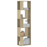 Bookcase 5-Tier Sonoma Oak 45x23.5x162.5 cm Engineered Wood 852782