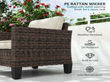 Single Rattan Armchair, with Cushions - Brown T3398P315336