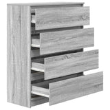 Sideboard Grey Sonoma 80x35x99 cm Engineered Wood 3328485
