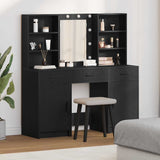 Dressing Table Set with Drawer 3 pcs Black Oak Engineered Wood 3334291