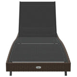 Sun Lounger Reclining 197 x 70 x 82 cm Poly Rattan 42009976