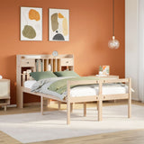 Bookcase Bed without Mattress 135x190 cm Doouble Solid Wood Pine 3322045