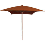 Garden Parasol Terracotta UV protective polyester and wood 313759