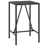 5 Piece Garden Bar Set with Cushions Black Poly Rattan 3203918