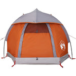 ZNTS Camping Tent Dome 1-Person Grey and Orange Waterproof 94790