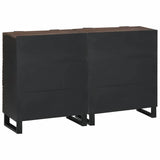 Sideboards 2 pcs Brown 60 x 33.5 x 75 cm Solid mango wood 3310052