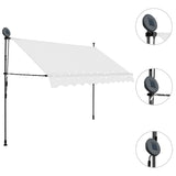 Manual Retractable Awning with LED 250 cm Cream 145872