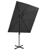 Cantilever Garden Parasol with Double Top Anthracite 250x250 cm 312362