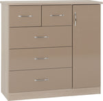 ZNTS Nevada 5 Drawer Low Wardrobe 100-101-104