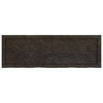 Table Top Dark Brown 120x40x cm Treated Solid Wood Oak 3156435
