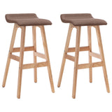 Bar Stools 2 pcs Taupe Fabric 249579