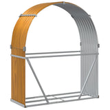 Log Holder Wood Look 120x45x140 cm Galvanised Steel 364581