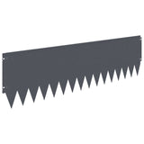 Lawn Edging 20 pcs 103 x 30 cm Steel Anthracite 8008509