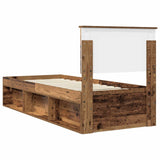 Bed Frame with Headboard Old Wood 75 x 190 cm Solid Pine Wood 3410670