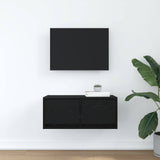 TV Cabinet Black Oak 60x31x25.5 cm Engineered Wood 861492