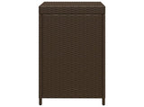 Outdoor Garbage Bin Brown 40 x 40 x 80 cm Poly Rattan 42026889