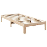 ZNTS Bed Frame without Mattress 80x200 cm Solid Wood Pine 859214