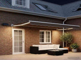 Manual Retractable Awning with LEDs Taupe 3425774