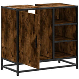 Bathroom Sink Cabinet Smoked Oak 65x33x60 cm Engineered Wood 849286
