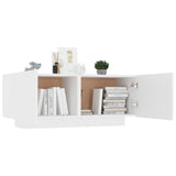 Bedside Cabinet White 100x35x40 cm Engineered Wood 3082765