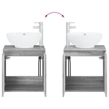 Bathroom Furniture Set 2 pcs Grey Sonoma Engineered Wood 3404090