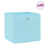 Storage Boxes 10 pcs Baby Blue 32x32x32 cm Fabric 288375