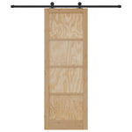 Sliding Door Manual ORKDAL Natural and black 83 x 232 cm 3333480