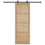 Sliding Door ORKDAL Brown 83 x 232 cm Solid Pine Wood 3333480