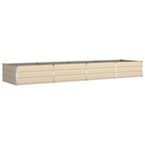 Planter Ivory 385 x 100 x 45 cm Galvanised Steel 42018119