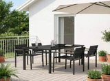 Outdoor Furniture Set 5 pcs Black and Anthracite Textilene 3422888