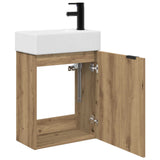 Bathroom Vanity Unit with Tap Artisan Oak 45.5 x 22.5 x 84 cm 889440
