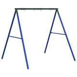 ZNTS Swing Frame for Outdoor with 4 Hanging Hooks Blue Steel 4009876