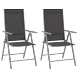 3 Piece Bistro Set Aluminium and Textilene Silver 3070653