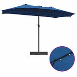Garden Parasol 385 x 209 x 244 cm Polyester Azurblau 42003290