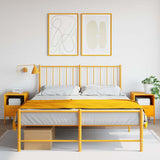Bedside Cabinets 2 pcs Mustard Yellow 36x39x50.5 cm Steel 843061