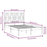 Bed Frame Natural Pine Solid Pine Wood Double Bed Frame 3103993