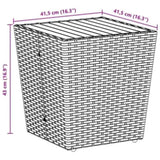 Garden Bistro Set 3 pcs Grey Poly rattan 3334961