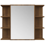 Bathroom Mirror Cabinet Brown Oak 80x20.5x64 cm Engineered Wood 815524