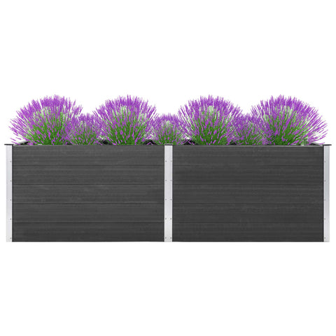 ZNTS Garden Raised Bed 200x50x91 cm WPC Grey 318096