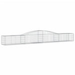 Arched Gabion Baskets 5 pcs 400x50x40/60 cm Galvanised Iron 3146960