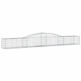 Arched Gabion Baskets 5 pcs 400x50x40/60 cm Galvanised Iron 3146960