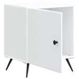 Bedside Cabinet White 43 x 34.5 x 50 cm Engineered Wood 895485