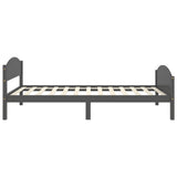 Bed Frame without Mattress Dark Grey Solid Pine Wood 100x200cm 322047