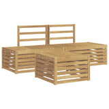 Outdoor Sofa Set 4 Piece White Solid Acacia Wood 3392459
