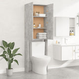 Washing Machine Cabinet Concrete Grey 64x25.5x190 cm 808417